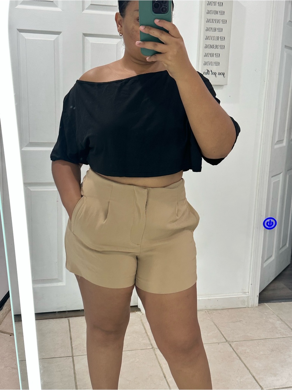 a new day Beige High-Rise Tailored Women’s Shorts